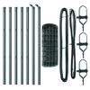 vidaXL Ogrodzenie z słupkiem Zielony 0,6 x 10 m Stal i PVC