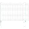 vidaXL Ogrodzenie Euro z słupkiem 10 x 1,5 m Stal pokryta PVC zielony