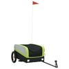 vidaXL Przyczepka rowerowa, czarno-zielona, 30 kg, żelazo