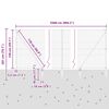 vidaXL Słupek ogrodzeniowy. Szary 25 x 1,5 m (siatka 50 mm) Stal
