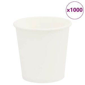 vidaXL Papierowe kubki, 1000 szt., 4oz, 100ml, biały