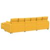 vidaXL Sofa modułowa z podn&oacute;żkiem i poduszkami, jasnoż&oacute;łta