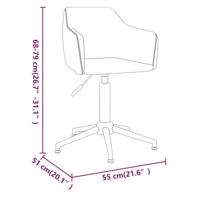 vidaXL Obrotowe krzesła stołowe, 6 szt., czarne, obite tkaniną