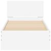 vidaXL Rama łóżka z wezgłowiem, biała, 90x200 cm