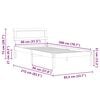 vidaXL Ramka ł&oacute;żka Woskowy Brąz 80 x 200 cm Lite drewno sosnowe