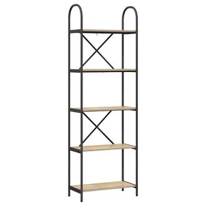 vidaXL P&oacute;łka na książki 5 poziomy 60 x 30 x 183 cm Drewno inżynieryjne