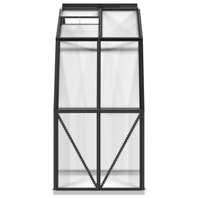 vidaXL Szklarnia z ramą podstawy, antracytowa, 3,3 m², aluminium