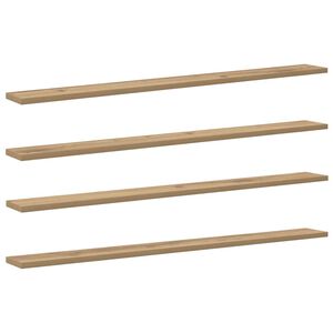 vidaXL P&oacute;łka na książki 3 poziom&oacute;w 4 szt. 100 x 10 x 1,5 cm Brązowy