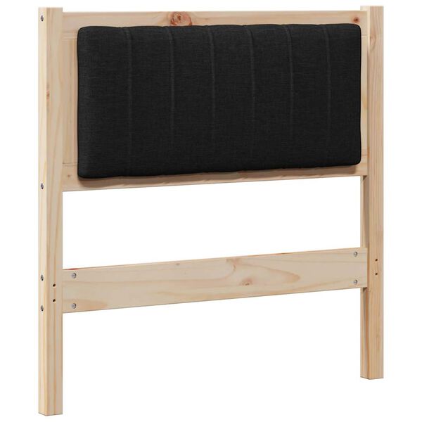 vidaXL Tapicerowane wezgłowie Brązowy 75 cm Lite drewno sosnowe