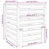 vidaXL Kompostownik, biały, 63,5x63,5x77,5 cm, lite drewno sosnowe