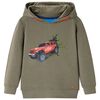 Bluza dziecięca z kapturem, khaki, 128