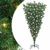 vidaXL Odwr&oacute;cone sztuczne prelitowe choinka z zestawem kulek 180 cm