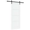 vidaXL Drzwi przesuwne 83 x 211 cm Drewno inżynieryjne biały i czarny