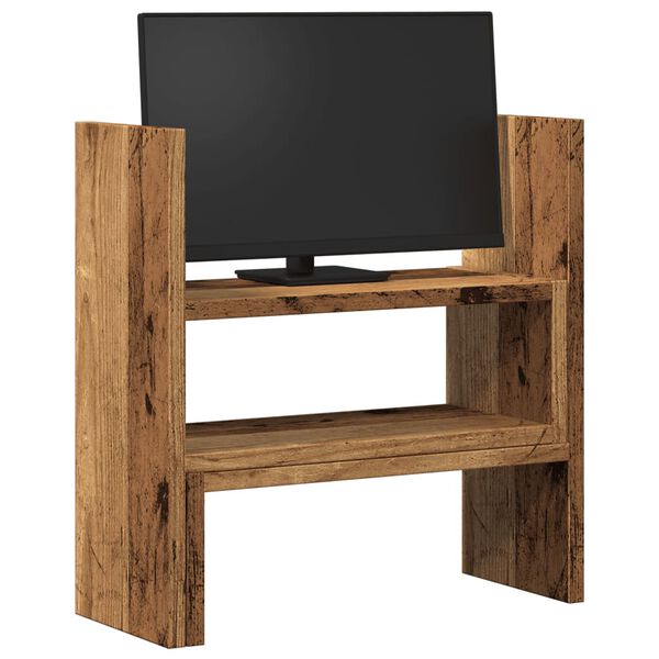 vidaXL Organizer na biurko, regulowany, stare drewno, 40x17x41 cm