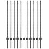 vidaXL Wbudowany słupek ogrodzeniowy 11 szt. Szary 160 cm