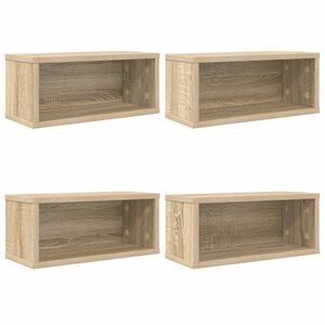 vidaXL Stojak na płyty CD 4 szt. dąb Sonoma 40 x 17 x 17 cm