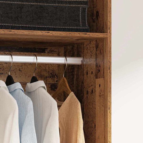 vidaXL Garderoba Stare drewno 50 x 50 x 200 cm Materiał drewnopochodny