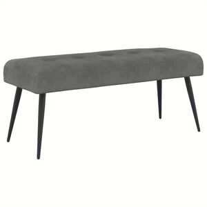 vidaXL Ławka z guzikami ciemnoszary 110 x 40 x 46 cm Welur