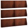 vidaXL Mur oporowy 6 szt. 80 x 12 x 50 cm Stal kortenowska Rdzawy