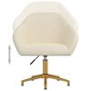 vidaXL Obrotowe krzesła stołowe, 4 szt., kremowe, obite aksamitem