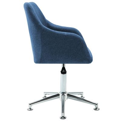 vidaXL Obrotowe krzesło biurowe, niebieskie, tkanina
