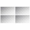 vidaXL Stopień 4 szt. 90 x 50 cm Srebrny Aluminium Prostokątny