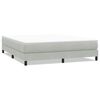 vidaXL Ł&oacute;żko Box Spring bez materaca Jasnoszary 180x220 cm Aksamit