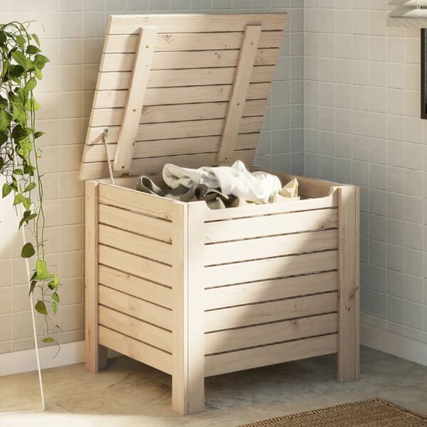 vidaXL Skrzynia z wiekiem RANA, 60x49x54 cm, lite drewno sosnowe