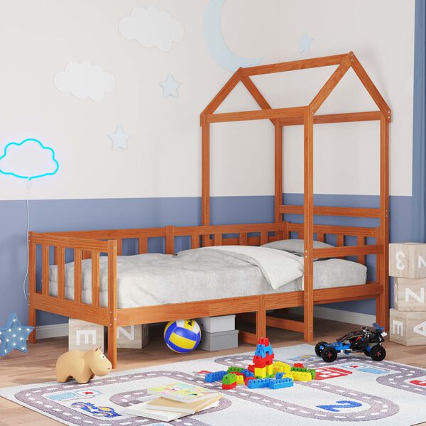 vidaXL Zestaw Ł&oacute;żka Dziennie 2 pcs Woskowy Brąz Lite drewno sosnowe