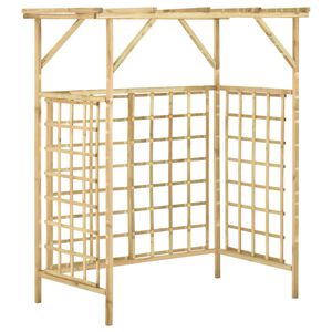 vidaXL Pergola na dwa kosze na śmieci, impregnowane drewno sosnowe