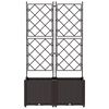 vidaXL Doniczka ogrodowa 2 pcs Brązowy 80 x 40 x 143 cm