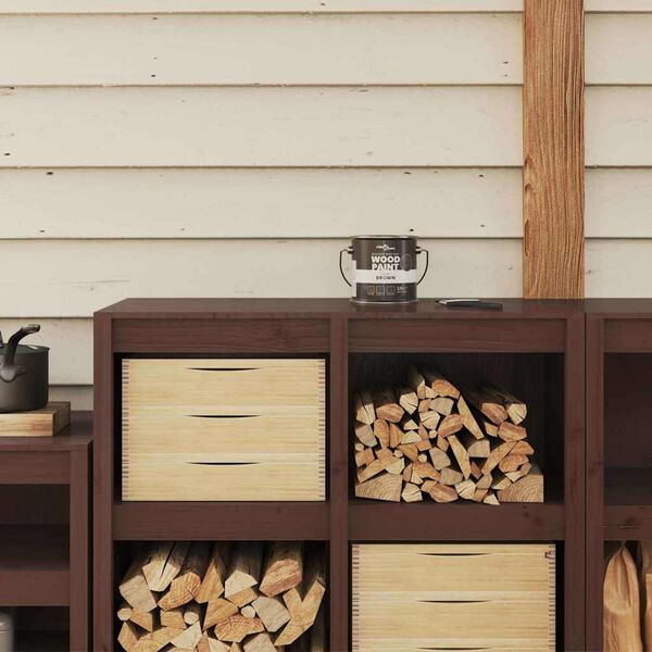 vidaXL Farba do drewna Brązowy 16,5 x 16,5 x 16 cm Wydruk na ścianie