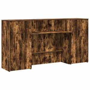 vidaXL Biurko recepcyjne dąb wędzony 200x50x103,5 cm Drewno klejone