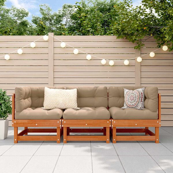 Zestaw sof narożnych Woskowy Brąz 183 x 61 x 62 cm