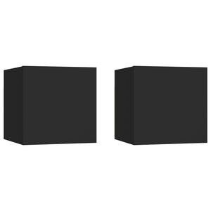 vidaXL Szafki nocne, 2 szt., czarne, 30,5x30x30 cm