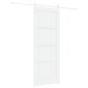 vidaXL Drzwi przesuwne 78 x 202 cm Drewno inżynieryjne Biały