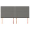 vidaXL Zagł&oacute;wek ciemnoszary 160x5x118/128 cm materiał