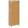 vidaXL Highboard Dąb rzemieślniczy 69,5 x 32,5 x 180 cm