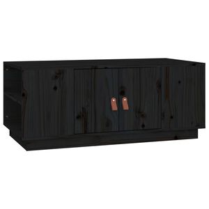 vidaXL Stolik kawowy, czarny, 100x50x41 cm, lite drewno sosnowe