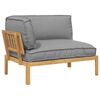 vidaXL Zestaw Sof z poduszką Szary 133 x 92 x 69 cm Lite Drewno Akacji