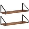 vidaXL P&oacute;łki ścienne 2 szt. Stare drewno 50 x 16 x 15,5 cm