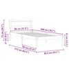 vidaXL Ramka ł&oacute;żka Brązowy 80 x 200 cm Lite drewno sosnowe