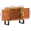 vidaXL Szafka, 80x30x71 cm, lite surowe drewno mango i metal