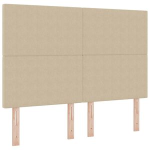 vidaXL Zagł&oacute;wek Jasnozielony szary 144 cm Sk&oacute;ra ekologiczna