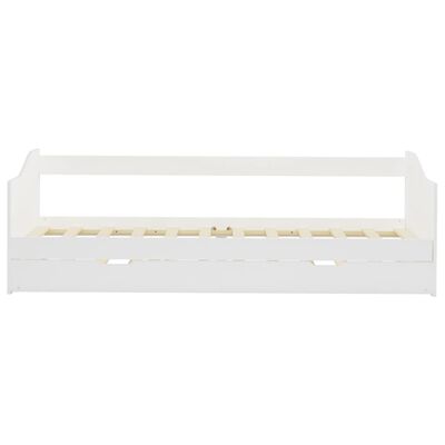vidaXL Rozkładana rama łóżka/sofy, biała, drewno sosnowe, 90x200 cm