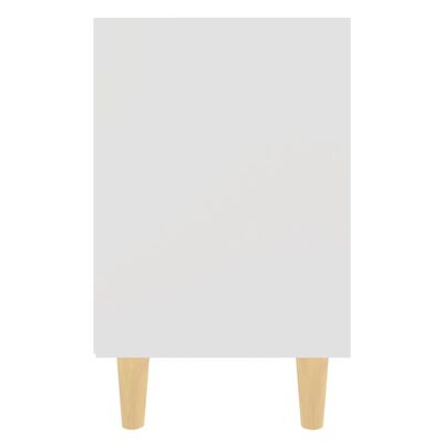 vidaXL 2 szafki nocne z drewnianymi nóżkami, białe, 40x30x50 cm