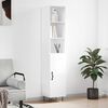 vidaXL Wysoka szafka, biała z wysokim połyskiem, 34,5x34x180 cm