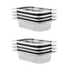 vidaXL Pojemniki gastronomiczne 8 szt., GN 1/4, 65 mm, stal nierdzewna