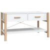 vidaXL Stolik kawowy, biały 82x48x45 cm, materiał drewnopochodny
