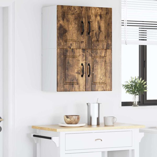 vidaXL Szafka kuchenna z p&oacute;łką 2 pcs Dąb wędzony 60 x 31 x 40 cm